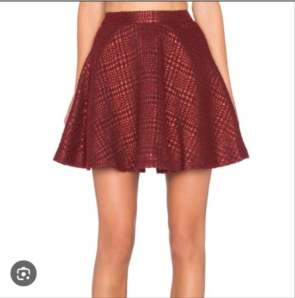 Alice + Olivia Burgundy Skirt
